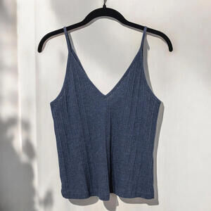 Soso Women's V-Neck Ribbed Tank Top